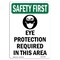 Signmission OSHA, Eye Protection Required, 10in X 7in Rigid Plastic, 7" W, 10" H, Portrait, OS-SF-P-710-V-11093 OS-SF-P-710-V-11093 - alternate 1